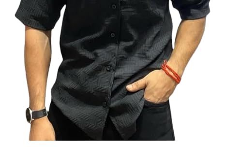 Image of FUNKY RICH Funkyrich Textured Popcorn Shirts for Men || Casual Shirt for Men || Shirt for Men|| Men Stylish Half Sleeve Shirt || Men Fancy Shirt