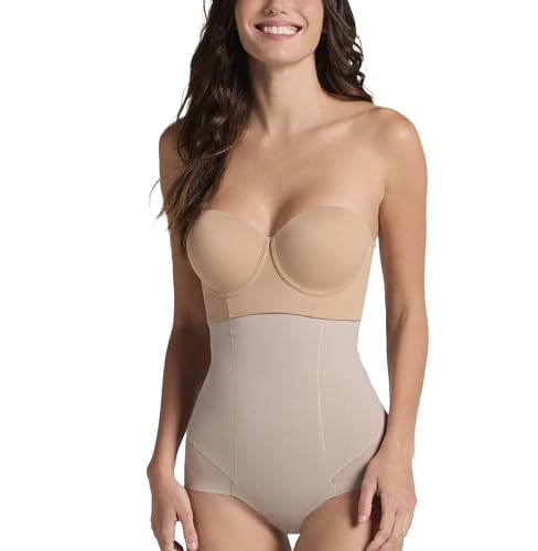 Image of Leonisa Extra High Waisted Tummy Control Underwear - Thong, Sheer Bottom, Shaper Shorts, Butt Lifting Shapewear for Women