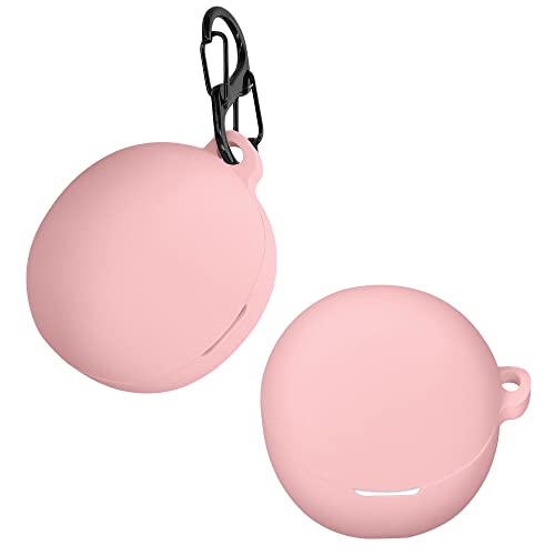 kwmobile Custodia Silicone Cuffie Compatibile con Oppo Enco Air 3 Cover - Custodia Porta Auricolari con Moschettone - Case rosa antico