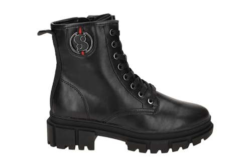 s.Oliver Damen Stiefeletten ohne Absatz zum Schnüren Vegan, Schwarz (Black), 37 EU – Ansicht 2