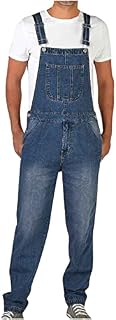 oglccg Men's Denim Bib and Brace Blue Dungarees Work Drill Fashion Dungaree Casual Overalls Jeans Trousers Plus Sizes