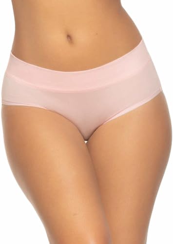 Image of Felina Womens 5 Pack Pima Cotton Wide Waistband Hipster