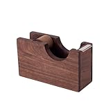 IMEEA Tape Dispenser Natural Walnut Wood Desktop Tape Dispenser Tape Cutter for Gift Wrapping Office Home School and Crafts
