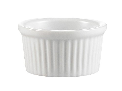 CAC China RKF-3 Porcelain Round 3-Oz Fluted Ramekin 3