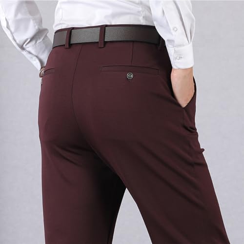 Casual Business Pants for Men Fall Plus Size Suit Pants Straight Leg Slacks Stretch Dress Pant Loose Fit Formal Pant4