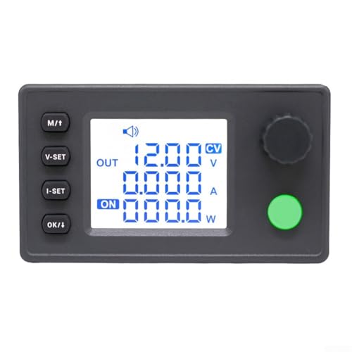 Regulador de voltaje CC ajustable y módulo convertidor de corriente con pantalla LCD, botones de placa de fuente de alimentación, diseño modular e interfaz de ventilador de 5 V para equipos de prueba