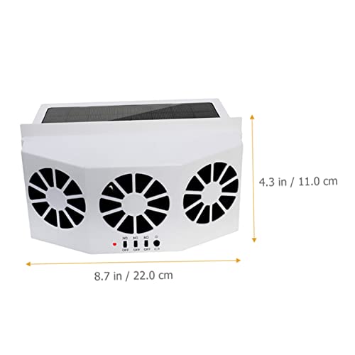 Beatifufu Solar Car Ventilation Fan Solar Car Fan Pet Solar Air Conditioner for Cars