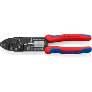 knipex pince à sertir noire laquée, avec gaines bi matière 230 mm 97 21 215 b