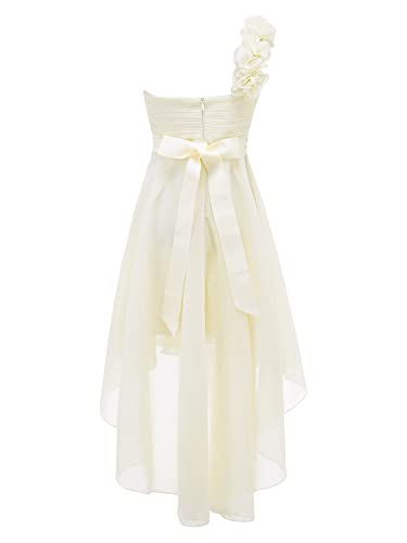 Sholeno Kids Girls Wedding Bridesmaid Sleeveless Flower Dress Asymmetrical Hem Chiffon Birthday Prom Party Ball Gown2