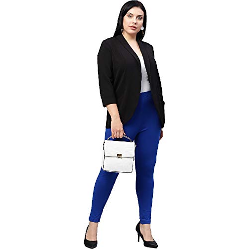 Image of GO COLORS Soft Cotton Stretch Ankle Length Leggings for Women | Breathable