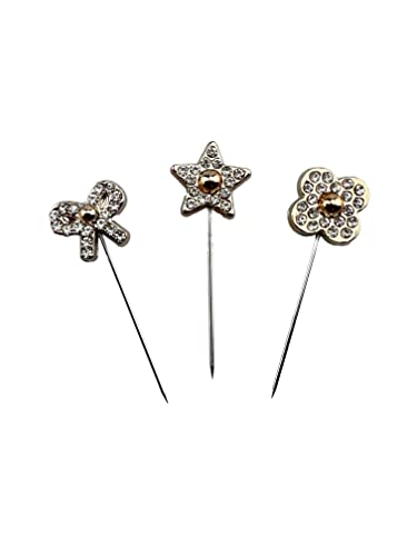 Image of stone hijab pin set of 3 pcs / scarf pin / hijab / hijab accessory