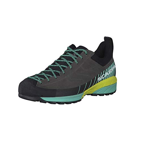 Scarpa W Mescalito Grau-Grün, Damen Hiking- und Approach-Schuh, Größe EU 39 - Farbe Titanium - Green Blue