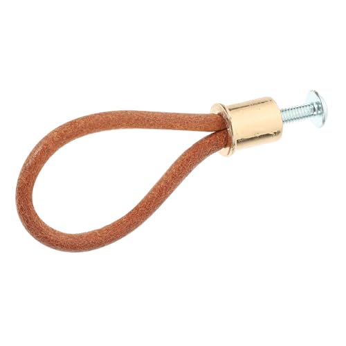 INOOMP Tirador de Cuero con Asa de Cuerda Rústica Manija para Muebles y Armarios Vintage Tirador para Puertas de Sencillo y Resistente