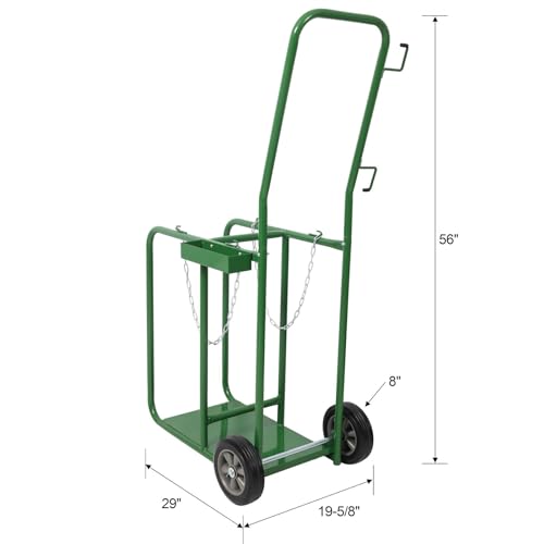 Carretilla para cilindros de soldadura 440lbs con ruedas de goma sólidas miniatura 2