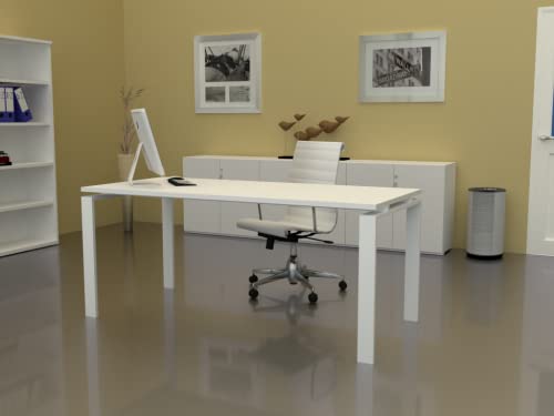 Genérico Mesa De Oficina Ideal Para Teletrabajo, Despachos, Sala De Estudios Y Ordenadores. Con Gran Amplitud Para Dar Mas Comodidad, Marco Abierto Blanco. 180x80, Blanco Genérico Mesa De Oficina Ideal Para Teletrabajo, Despachos, Sala De Estudios Y Ordenadores. Con Gran Amplitud Para Dar Mas Comodidad, Marco Abierto Blanco. 180x80, Blanco