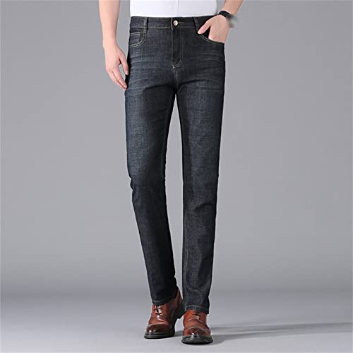 Men's Classic Vintage 5 Pocket Jeans Stretch Slim Fit Straight Leg Denim Pants Casual Relaxed Fit Jean Trousers2