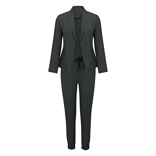 Women's 2 Piece Pants Suit Set Business Casual Dressy Blazer and Pencil Pants Work Office Outfit Clothing4