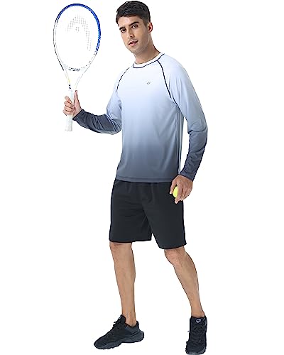 Image of Satankud Men's Swim Shirts Rashguard Sun Shirt UPF 50+ UV Sun Protection Outdoor Long Sleeve T-Shirt Swimwear