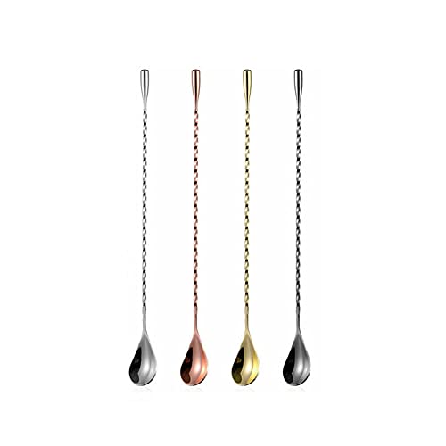 Stainless Steel Cocktail Spoon Spiral Bar Spoon Mixing Stirrers for Drink Whiskey Bartender Long Handle 30CM/40CM/50CM