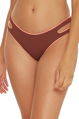 Cura dell'indumento: per la longevità e la ritenzione del colore, questo fondo bikini deve essere lavato a mano solo in acqua fredda. Non candeggiare, asciugare in asciugatrice o stirare. Una cura adeguata assicura che il fondo del bikini rimanga un punto fermo nei costumi da bagno separati per le stagioni a venire.