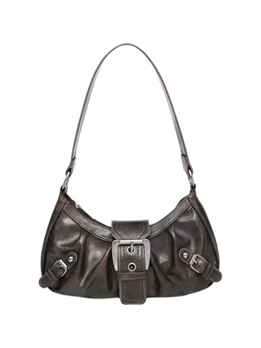 QWINEE Y2K Punk Buckle Shoulder Bag
