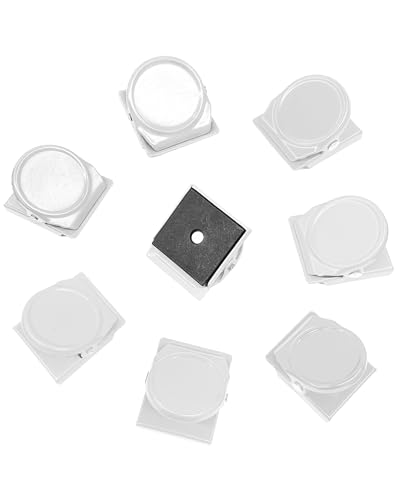 Image of CUARUSUIKA 8 Pack Refrigerator Magnets Fridge Magnetic Clips Heavy Duty, Fridge Magnet Clips, Whiteboard Magnets Clips, Clips Magnets for Fridge,Strong Locker Magnets Clips (White)