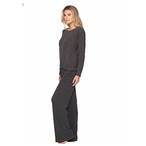 Barefoot Dreams Cozychic Ultra Lite Slouchy Pullover For Women, Ultra Soft Long Sleeve, Crew Neck, Carbon Pullover #TOP1