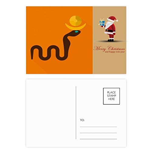 Cartes postales de Père Noël cobra abstrait pour des vœux de fin d'année design