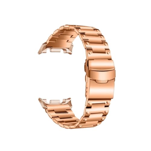 �ɓK������Samsung Galaxy Watch 8 40/44mm/ 8Classic 46mm /Galaxy Watch Ultra 47mm�ɓK������X�e�����X�X�`�[���o���h(Rose gold,For Galaxy Watch 8 44mm)