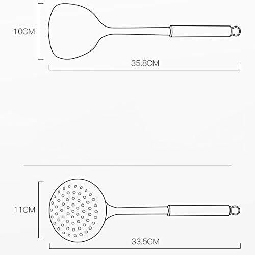 3-Piece Stainless Steel Kitchen Utensil Set – Noodle Spoon, Cooking Ladle, Strainer With Heat-Resistant Handles
