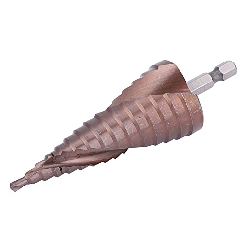 Haofy Broca Escalonada con Revestimiento de Cobalto, Herramienta de Apertura de Orificios de Acero de Alta Velocidad para Varios Materiales, 7 Estilos, Vástago Hexagonal de 1/4' (4-32)