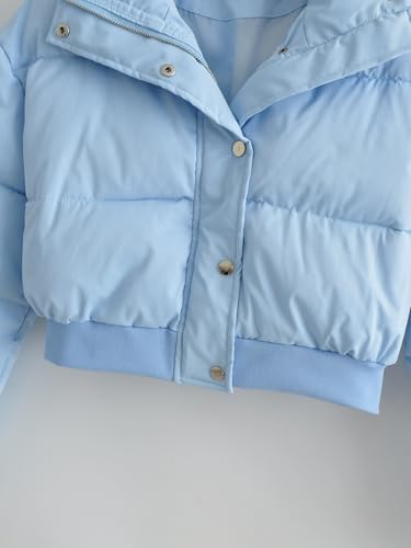 Chic Light Gray Cropped Quilted Puffer Jacket for Women – Perfect Winter Companion! - Image 6