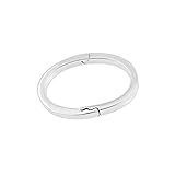 egemmall Large Sterling Silver Oval Shortener Pearl Enhancer Push Click Clasp