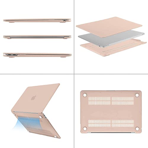Image of MOSISO Compatible with MacBook Air 13 inch Case 2022 2021 2020 2019 2018 Release A2337 M1 A2179 A1932 Touch ID, Plastic Hard Shell Cover Compatible with MacBook Air 13.3 inch Case, Camel