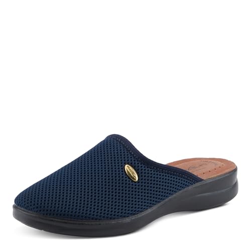 Image of Flexus Spring Step Scuff Slippers for Women - Lightweight Indoor Footwear with Flexible Round Toe Design