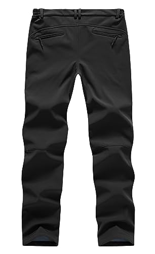 YSENTO Mens Waterproof Walking Fleece Lined Trousers Winter Thermal Ski Hiking Outdoor Overtrouser - Image 3