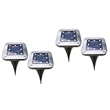DOITOOL 4pcs Led Light Solar Lamp for Outdoor Garden Lighting Easy Installation Weather Resistant Practical Led Lighting Tool for Pathway and Lawn Decor