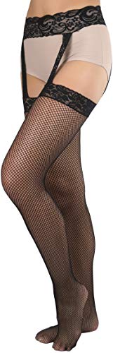Image of ToBeInStyle Women's Attached Garter Belt Suspender Nylon Stocking Pantyhose