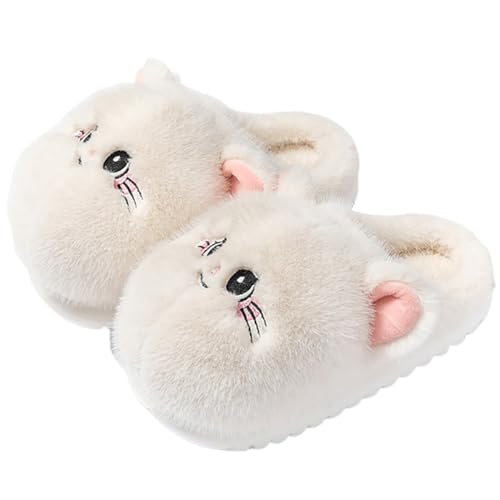 Women's slippers, cute cat slippers, fun animal shoes, comfortable plush warm one foot slipper
