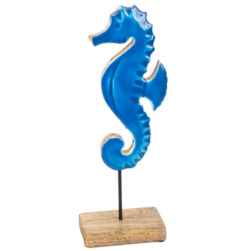 Logbuch Verlag Figura decorativa azul marítimo 28 cm decoración náutica verano baño decoración