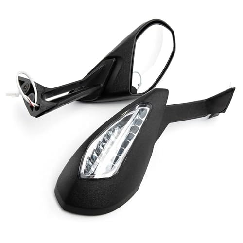 Ensemble Rétroviseurs Noirs Moto Avec Clignotants Pour DUCATI 1299 Panigale S 2015-2018 959 Panigale 2015-2020 Retro Moto