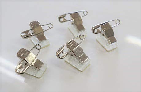 Amazon | 【10個入り】名札用クリップ 両用式 安全ピン付 名札