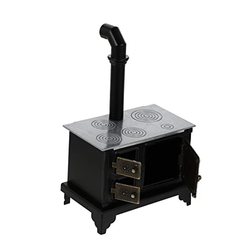 SOPOTUTU Miniatura Chimenea De Hierro para Decoración De Casa De Muñecas Estufa De Cocina Adorable para Accesorios De Mini Hogar Estilo Realista y Detallado