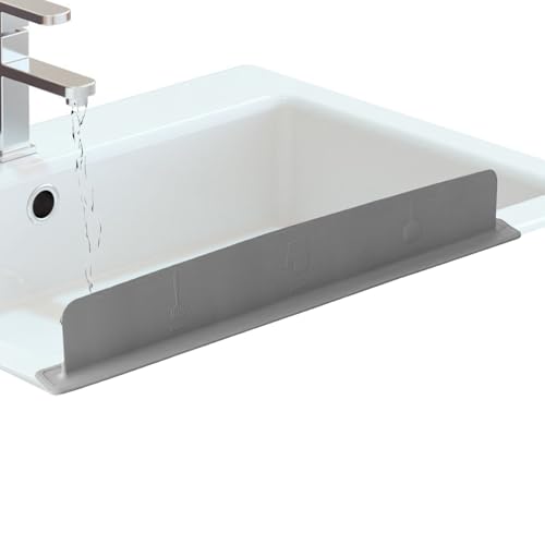 Sink Splash Guard, guardia del rubinetto in silicone in cucina, 19.29x3.19x1.97 pollici di aspirazione barriera da banco, accessorio di manutenzione igienica per bagno, vasca, lavabo, bacino di lavagg