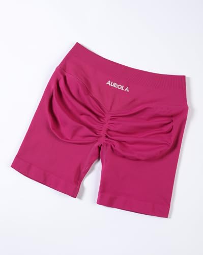 Image of AUROLA Influence Workout Shorts for Women,2.5 3.5 4.5 5.5 6.5 No Roll Up Squat Proof Scrunch Seamless Compression Gym Short