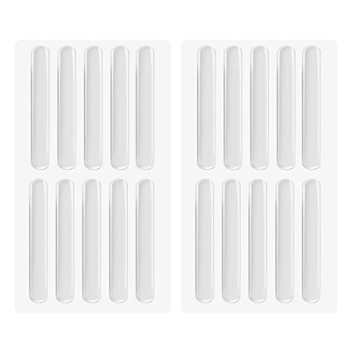 20 Piezas Parachoques de Adhesivos Silicona Adhesivas Transparentes Almohadillas Topes Elásticos Topes Adhesivos Transparentes para Paredes Gabinetes Cajones y Protectores de Muebles