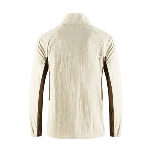 Sun Protection Jacket No Hood Men Lightweight Zip Up Stand Collar Windbreaker UPF 50+ Outdoor Golf Gym Hiking Outwear3