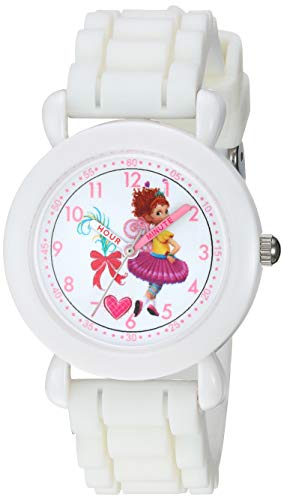 Reloj analógico de cuarzo Disney Jr con correa de silicona azul para el aprendizaje infantil