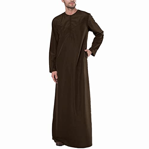 Robe Musulmane Homme pour Mode Dubaï Kaftan Long Élégant au Quotidien