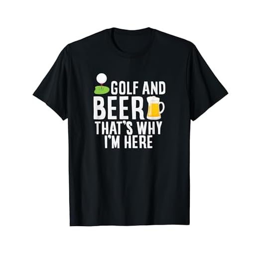 メンズ メンズ ゴルフウェア ゴルフとビール That's Why I'm Here Tシャツ